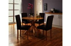 Montego Oak Veneer Round Dining Table